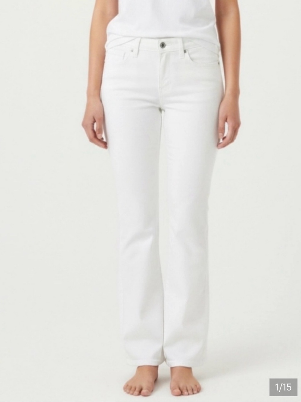 NWT NYDJ SIZE 16 BARBARA BOOTCUT WHITE JEANS